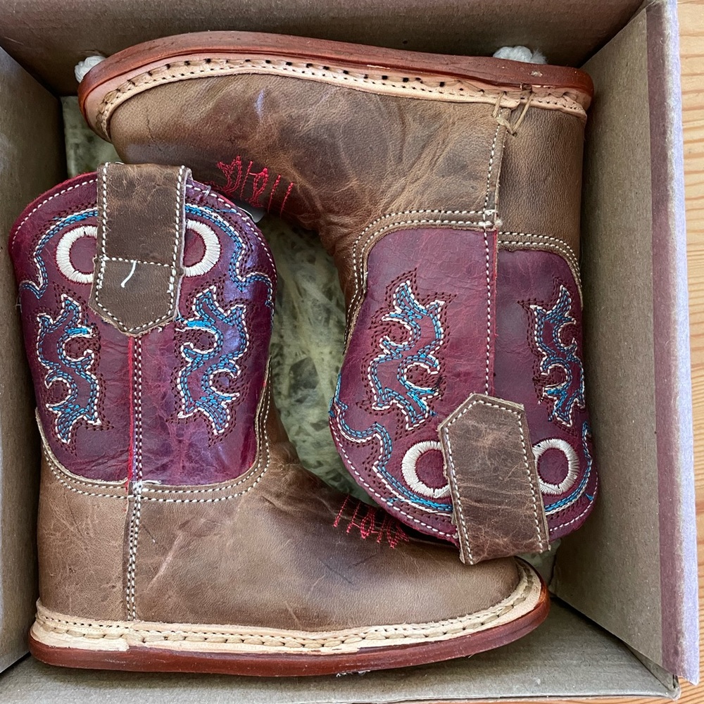 Roper Infant Girls Leather Cowbabies